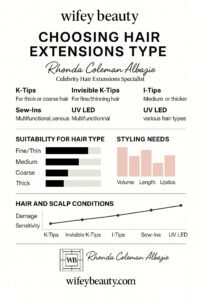 Wifey Beauty - Choosing Hair Extensions Type by Rhonda Coleman Albazie, Celebrity Hair Extensions Specialists